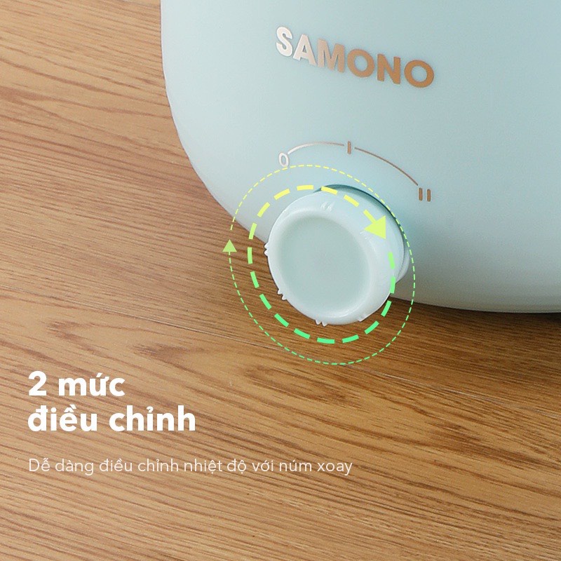 Nồi điện đa năng SAMONO SW - DG01 dung tích 1.2L có xửng hấp nấu lẩu hấp rau nấu chè tùy thích - Bảo hành 12 tháng
