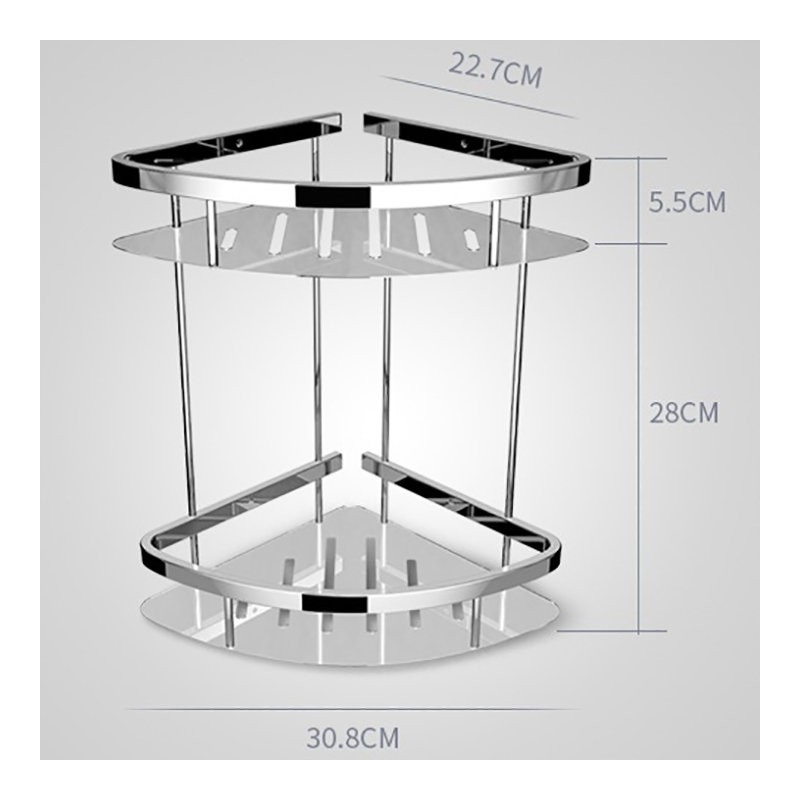 Kệ góc đa năng nhà tắm 2 tầng inox  304 cao cấp không gỉ phù hợp đặt ở nhiều loại không gian khác nhau .