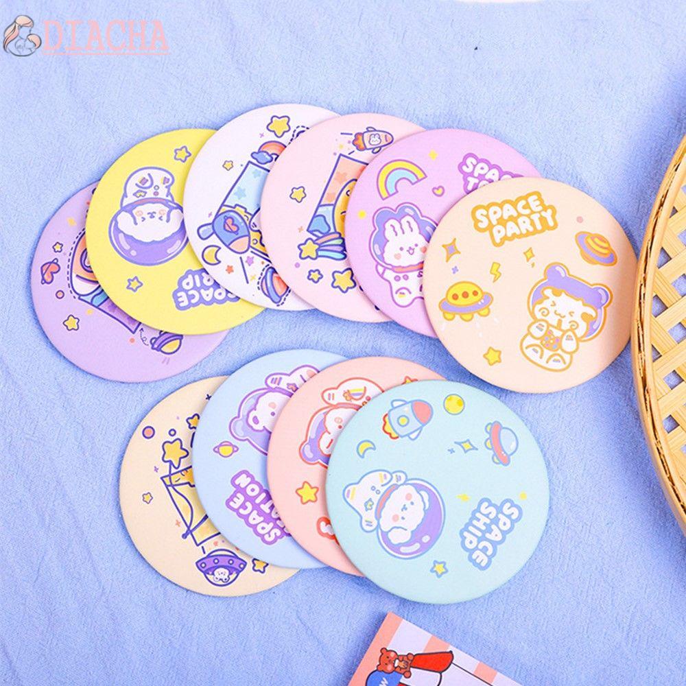 [Hàng mới về] Gương trang điểm mini hình tròn họa tiết hoạt hình dễ thương siêu bền tiện dụng cho bé gái
