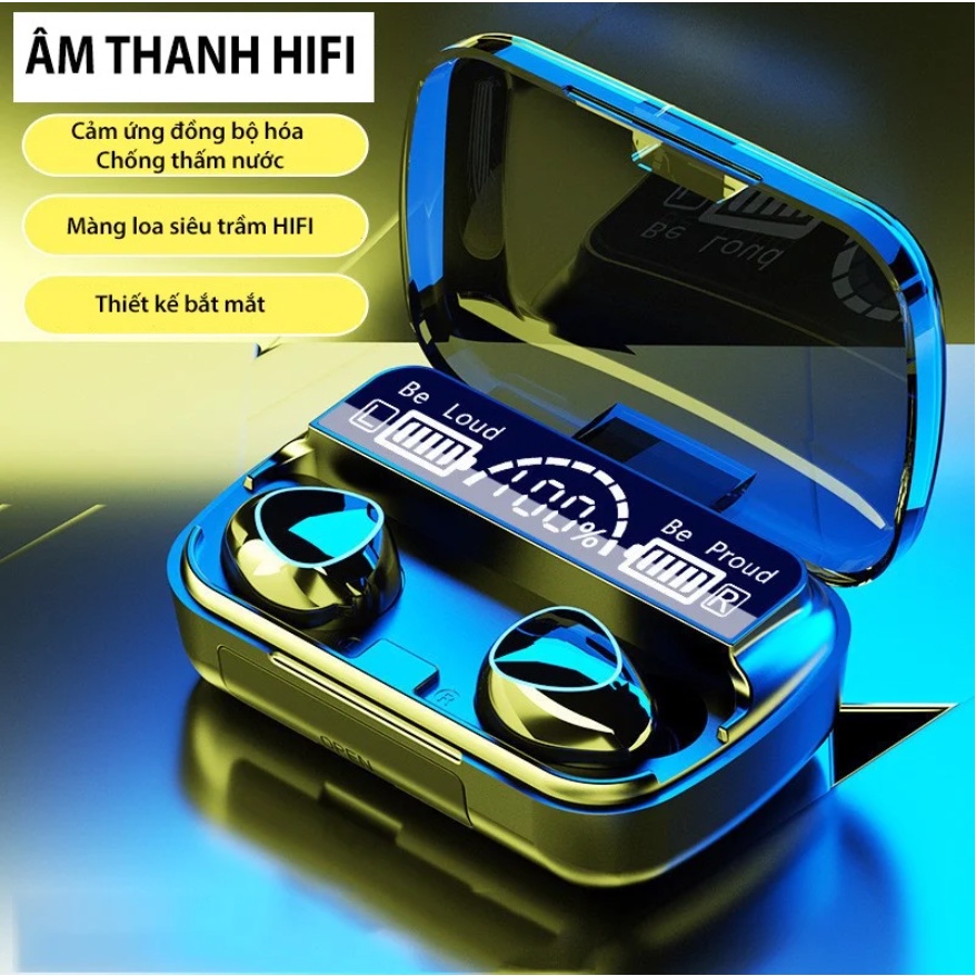 Tai nghe bluetooth SGC M10 Pin Trâu 3500mah, có đèn led hiển thị pin