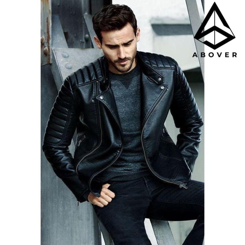 Áo Khoác Da Lót Lông Cực Ấm Áp Chất Liệu Da Nam Tính ABOVER Style - 153 Áo Khoác Sành Điệu Thời Trang