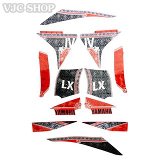 Bộ tem xe nouvo lx 4 màu đỏ bông - 81070011
