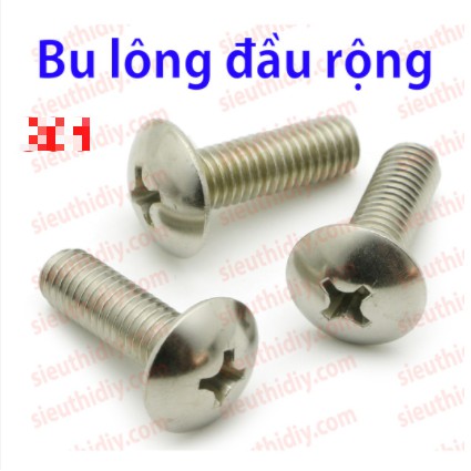 Ốc mặt nạ xe Wave (ốc nấm bu lông rộng) (giá 1 con)