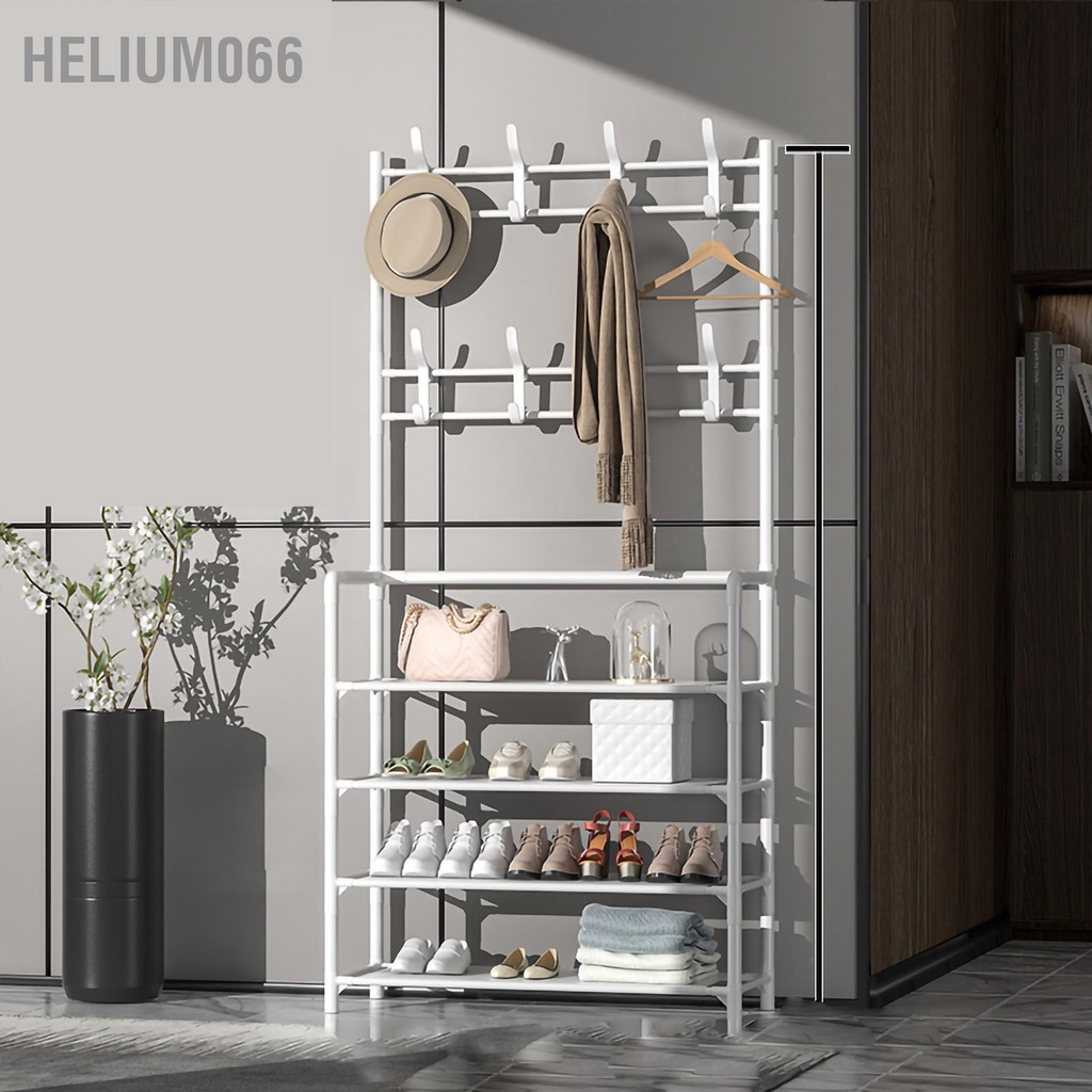 1.5/1.7m giá treo áo khoác Áo khoác đứng Giá treo quần áo bằng kim loại hiện đại Treo kệ lưu trữ cho sảnh vào Helium066