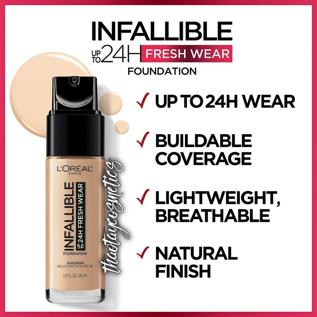 Kem nền LOreal Infallible 24 Hour Fresh Wear Foundation