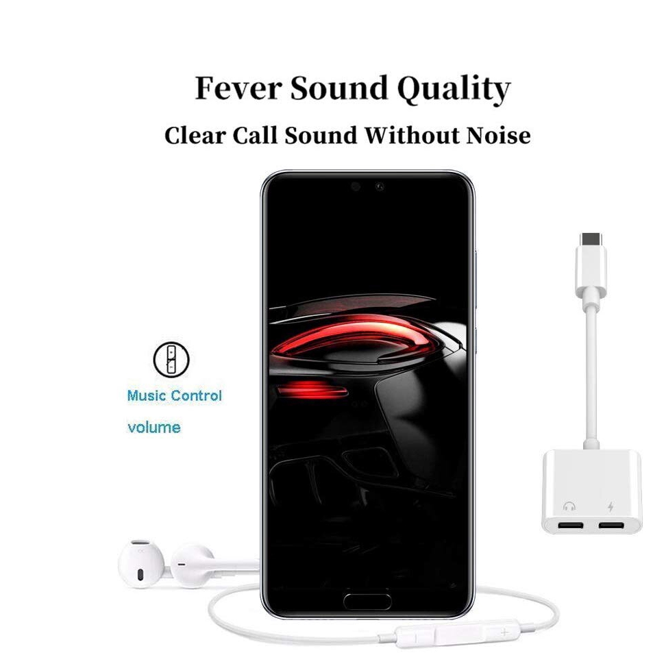 Đầu chia cổng sạc và tai nghe 2 trong 1 cho samsung oneplus