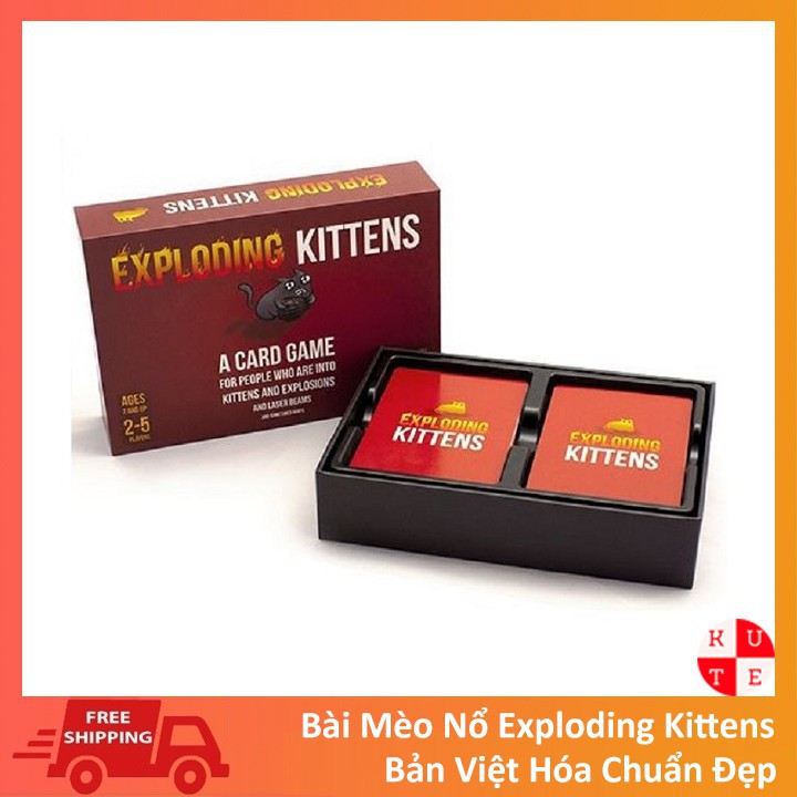 Set mèo nổ exploding kittens và 5 bản mở rộng việt hóa