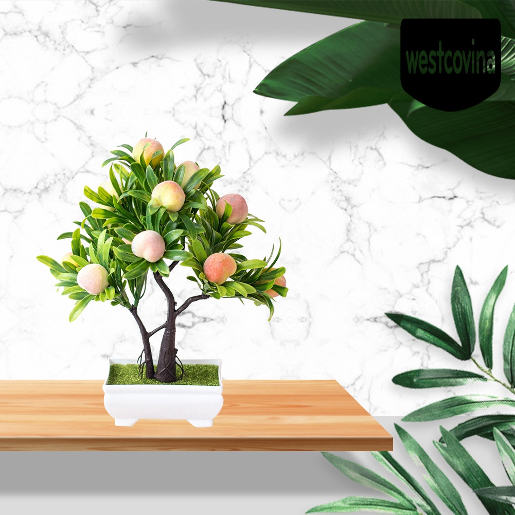 [Hot]☀ 1 Cây Đào Nhân Tạo Trang Trí Nội Thất