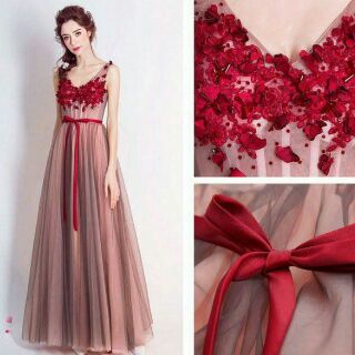 ĐẦM MAXI DẠ HỘI MAXI CỔ TIM