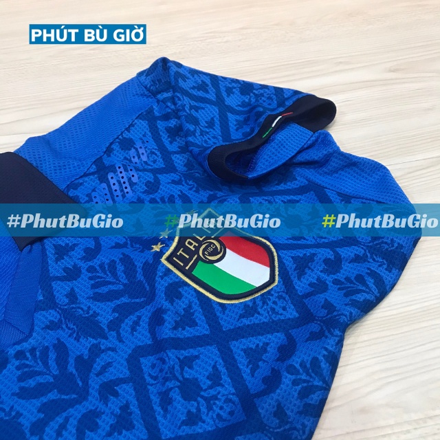 Áo Bóng Đá Thể Thao Đá Banh Đội Tuyển Ý ITALIA Sân Nhà Chất Polyester, Hàng Thailand Thi Đấu Phút Bù Giờ Sport