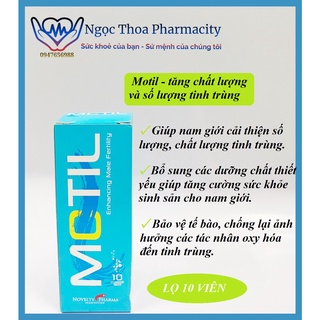 ✅✅ Motil - tăng chất lượng và số lượng tinh trùng