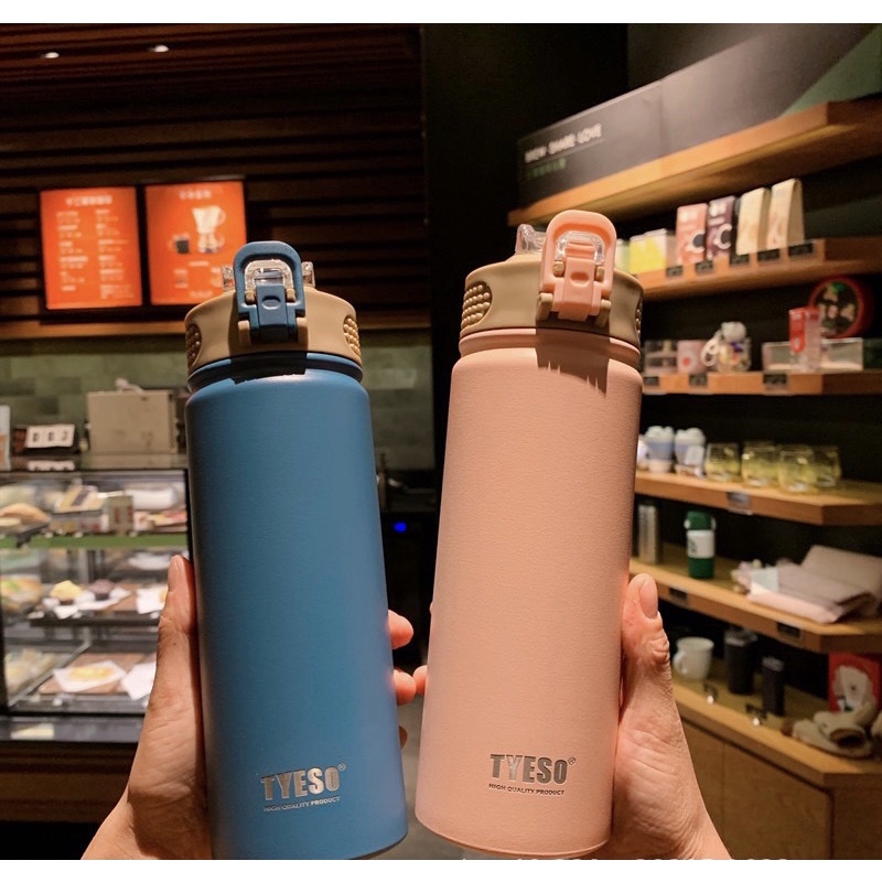 Bình giữ nhiệt chính hãng TYSEO có ống hút tiện lợi