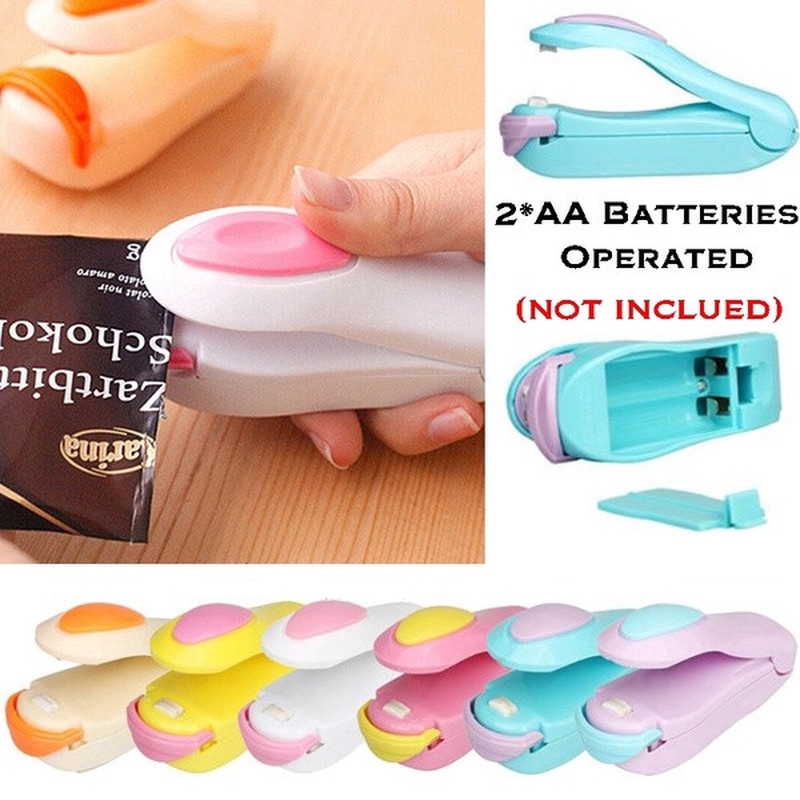 Shipped By Random ColorMini Household Snacks Plastic Bag Heating Sealer Food Saver Storage 6 Colors