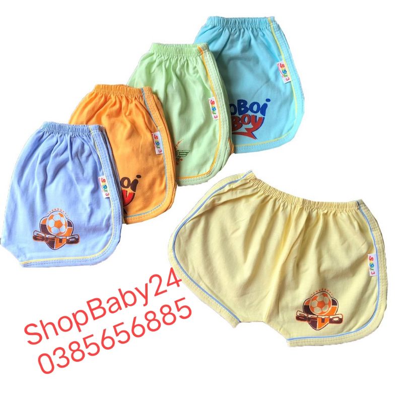 COMBO 5 quần đùi cotton Susu màu cho bé trai, gái từ 3-23kg