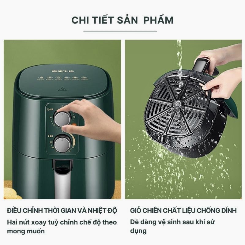 Nồi Chiên Không Dầu Camel 6,5L Nhập Khẩu Đức Chính Hãng Có Kèm Video Ảnh Thật