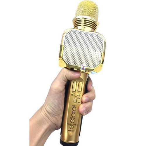Mic Hát Karaoke Bluetooth không dây Tích Hợp Loa Bass Dùng Hát Tại Nhà Hoặc Livetream