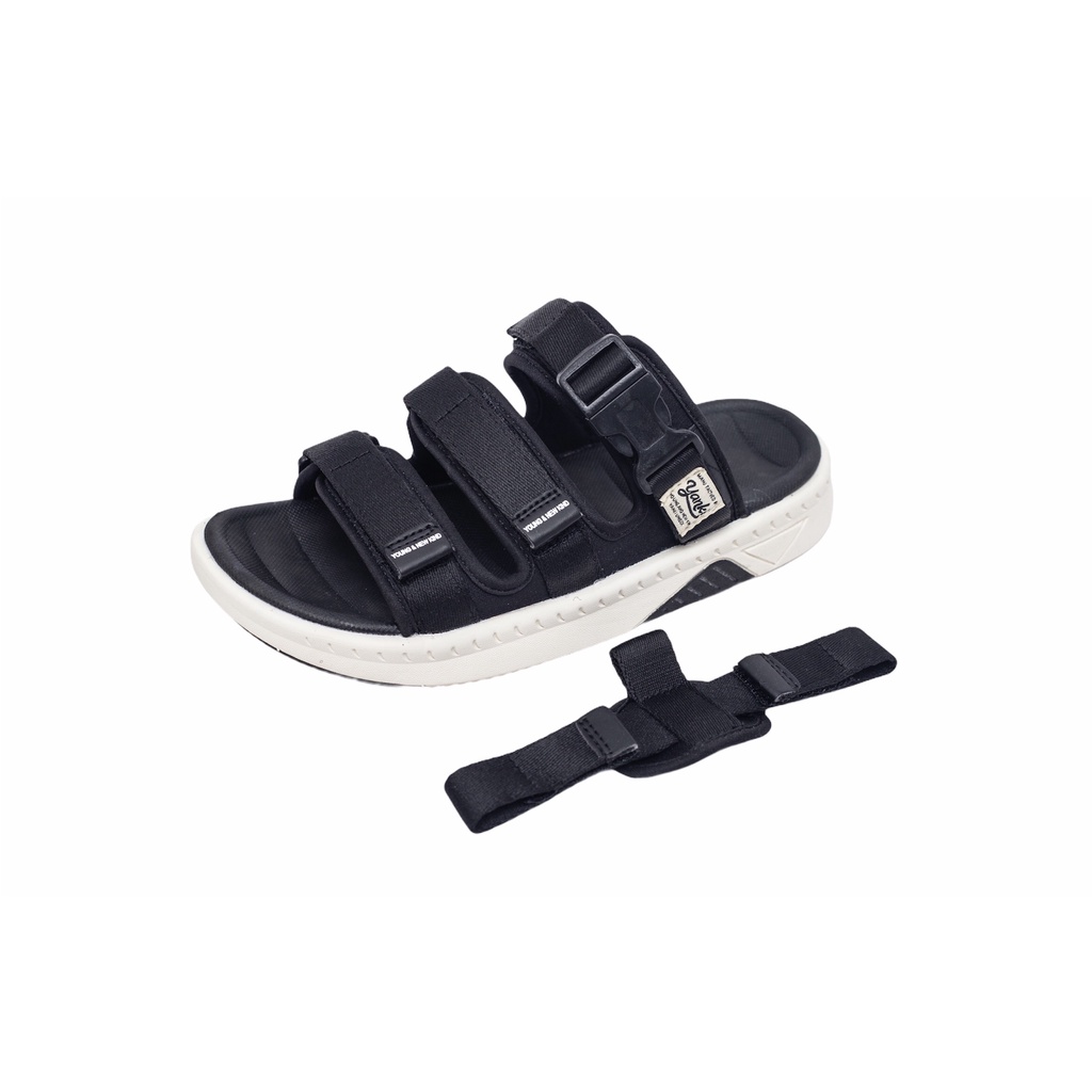 Giày Sandal Nam Nữ Học Sinh Đi Học Quai Chéo Thời Trang Chính Hãng YANKI Streetstyle YK279 - Black White