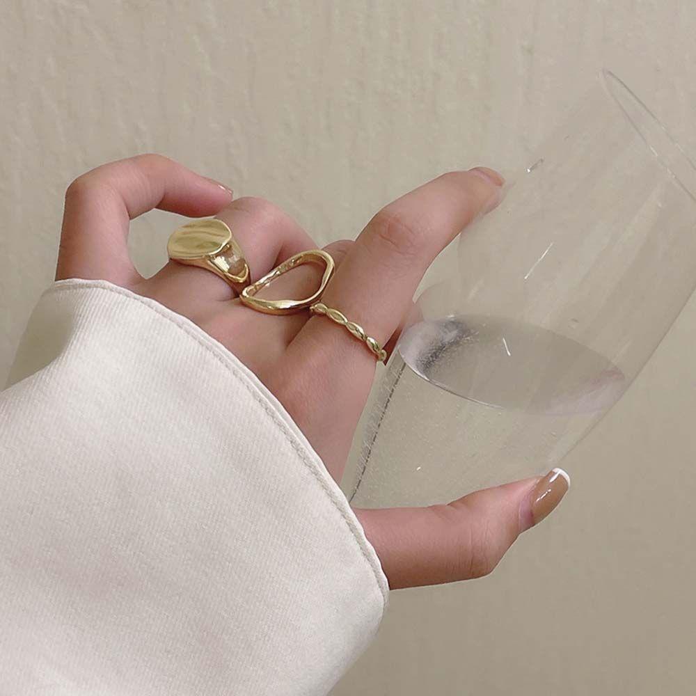 Bộ Nhẫn Xoắn Hình Học Cá Tính Hợp Thời Trang|Nhẫn Thiết Kế Độc Đáo Phong Cách Punk Cá Tính Cho Nữ