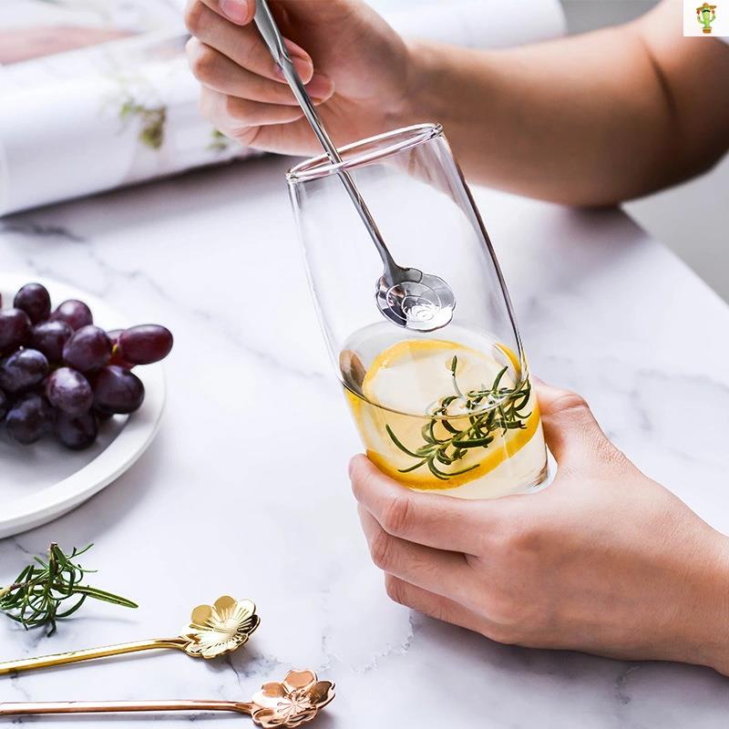 Muỗng Cà Phê Bằng Thép Không Gỉ Hình Bông Hoa