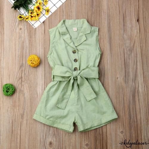 Jumpsuit Ngắn Tay Cho Bé Gái (1-6 Tuổi)