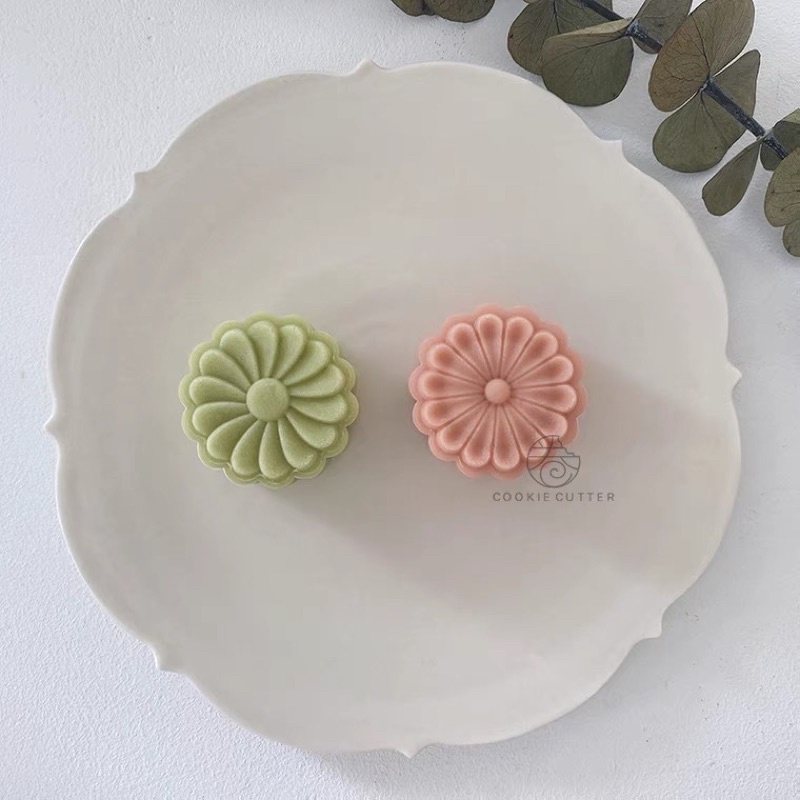 khuôn đóng bánh trung thu 50gr 2 mặt hoa
