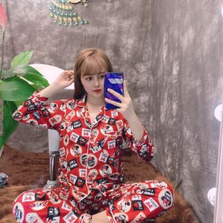 Đồ bộ dài tay kate thái hình thật