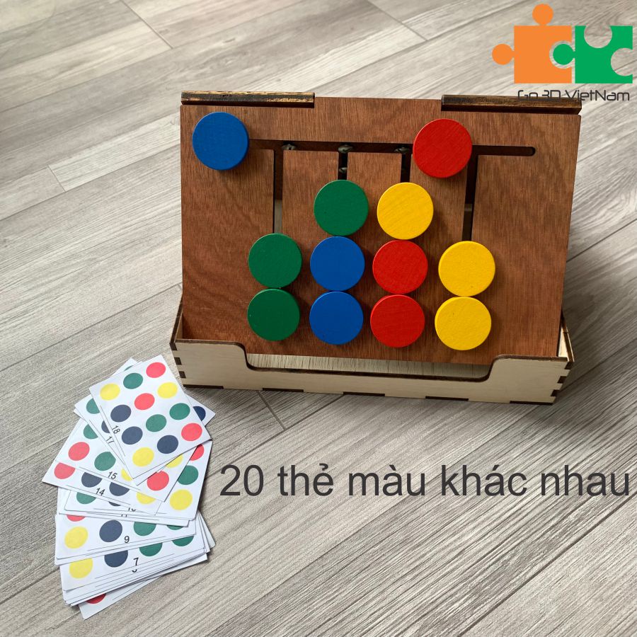 Đồ chơi logic montessori 4 màu