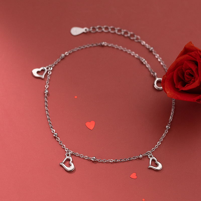 Lắc Chân Mạ Bạc 925 Hình Trái Tim Xinh Xắn Cho Nữ | BigBuy360 - bigbuy360.vn