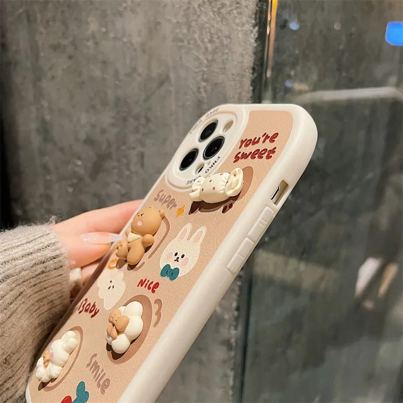 Ốp Điện Thoại Họa Tiết Gấu Kẹo Dễ Thương Dành Cho IPhone 12 13 11 Pro Max X Xs Max Xr 7 8 Plus Ksw7