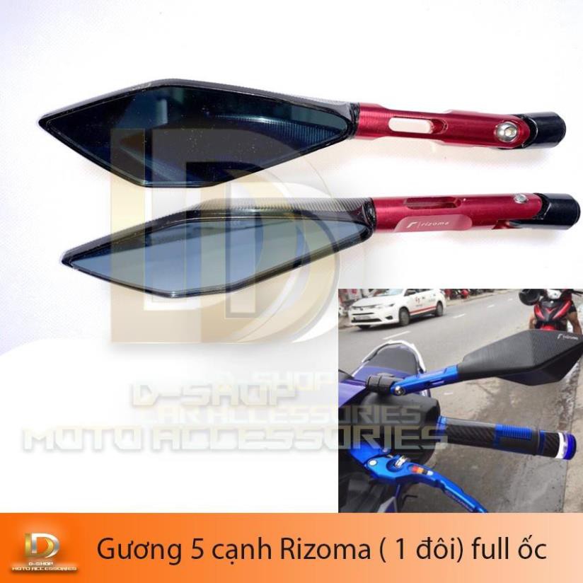 Gương 5 cạnh Rizoma ( 1 đôi) full ốc chính hãng