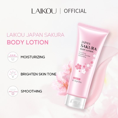 Sữa dưỡng thể LAIKOU hoa anh đào 120g Nhật Bản làm sáng màu da