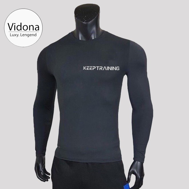 ÁO GIỮ NHIỆT NAM DÀI TAY, CHẤT THUN CO GIÃN 4 CHIỀU KEEPTRAINING | BigBuy360 - bigbuy360.vn