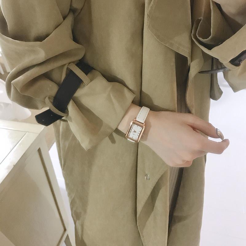 Đồng hồ mặt vuông nhỏ chống thấm nước thời trang hàn quốc chất lượng cao cho nữ sinh