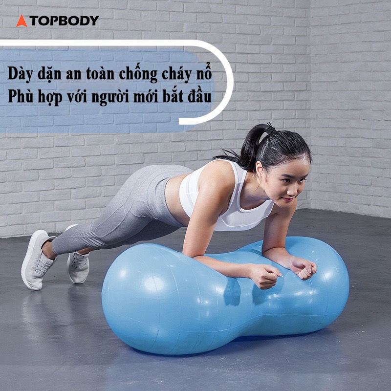 Bóng tập Yoga hình củ lạc, hỗ trợ tập yoga, thể dục tại nhà, văn phòng TOPBODY