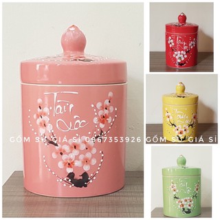 Hũ gạo lọ muối dưa cà bằng sứ Bát Tràng