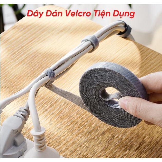 Dây Dán Giữ Dây Điện Velcro Giúp Giữ Dây Điện Ổ Điện Được Gọn Gàng Tiện Dụng.