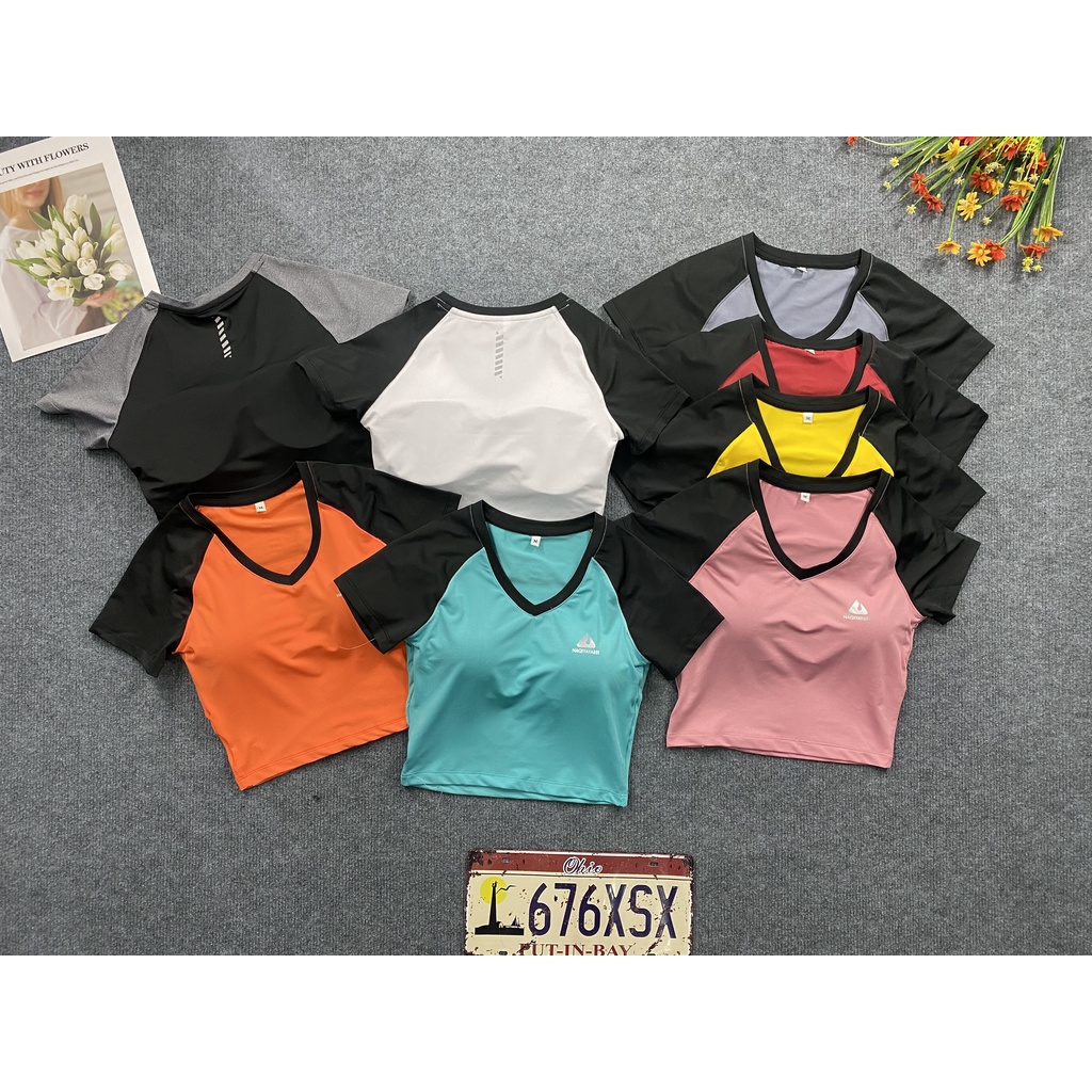 [ free ship ] Áo Thể Thao Crop Top Nữ Tập Gym Yoga Có Lót Mút Giá Siêu Rẻ