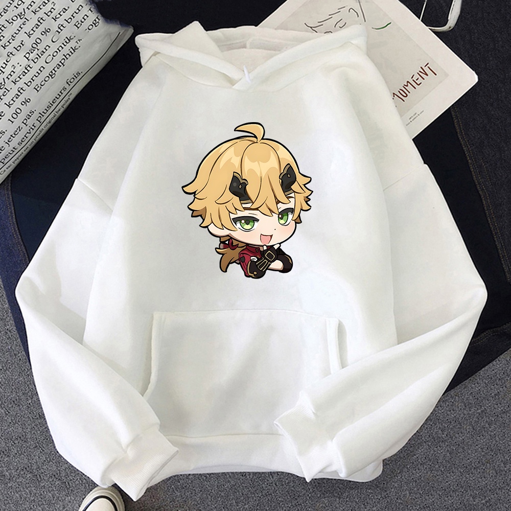 Áo Hoodie Tay Dài In Hình Anime Nhật Bản Manga Kawaii Genshin Va Chạm 2022 Cho Thanh Thiếu Niên Thoma