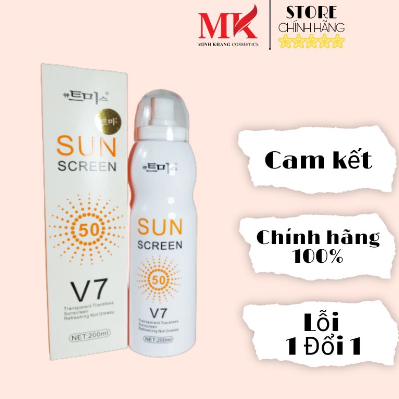 Chống nắng dạng xịt V7 Sun SCreen