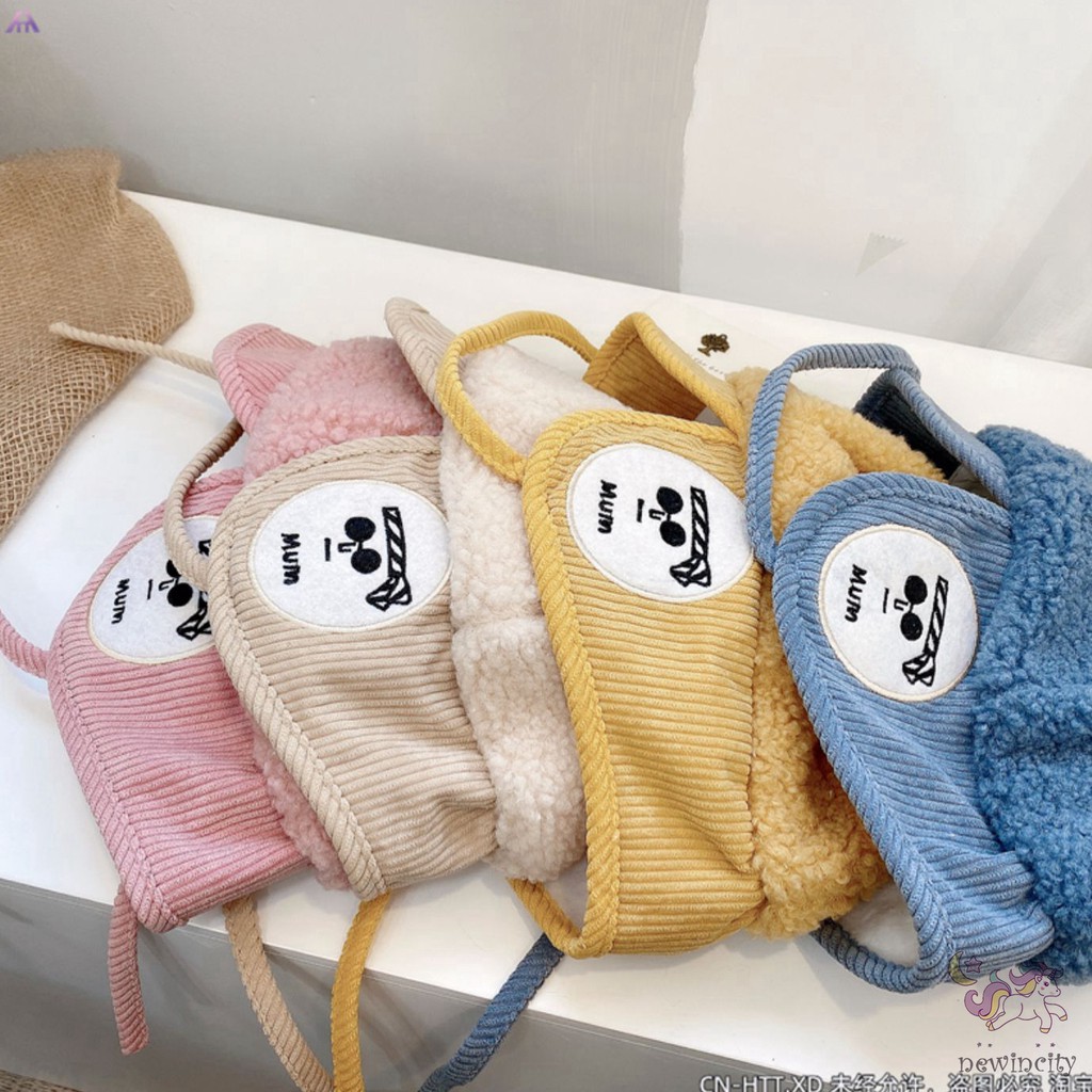 Mũ Nhung Kẻ Giữ Ấm Tai Thời Trang Mùa Đông Phong Cách Hàn Quốc Dành Cho Trẻ Em