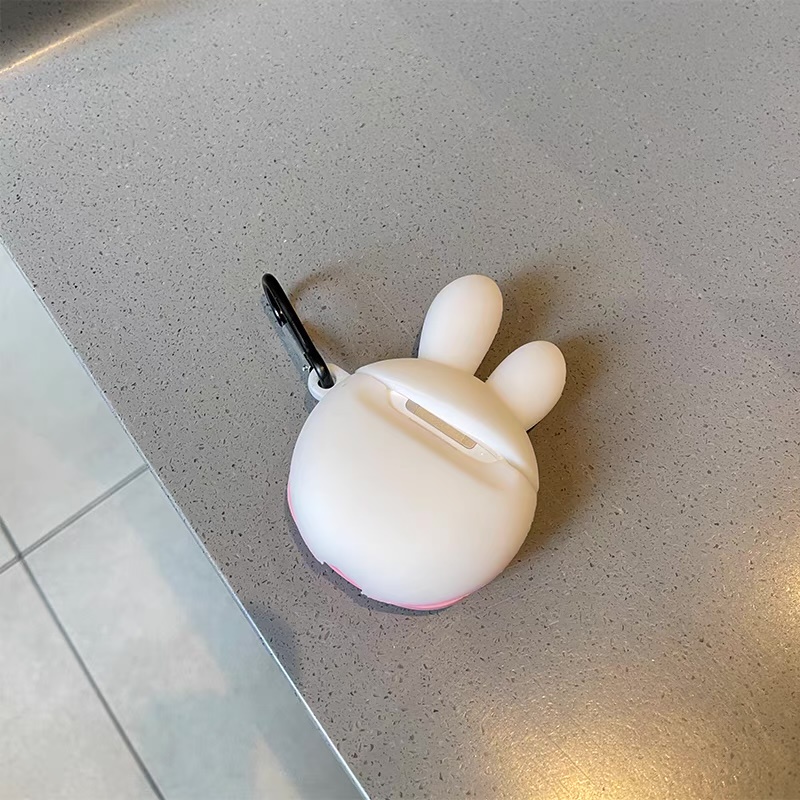 Vỏ Bảo Vệ Hộp Sạc Tai Nghe Bluetooth AirPods Pro / 1 / 2 / 3 / Pro Bằng Silicon Hình Thỏ / Ngôi Sao Kirby Kiểu Nhật Bản Gắn Móc Tre