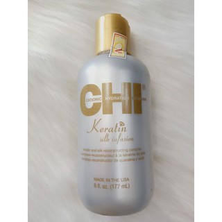 Tinh dầu dưỡng bóng phục hồi CHI Keratin Silk Infusion Keratin and Silk Reconstructing Complex 177ml