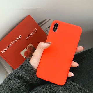 ỐP ĐIỆN THOẠI TRƠN DẺO MÀU CAM NEON SIÊU HOT