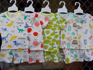 Combo 5 bộ cotton sợi tre cho bé(8-25kg)
