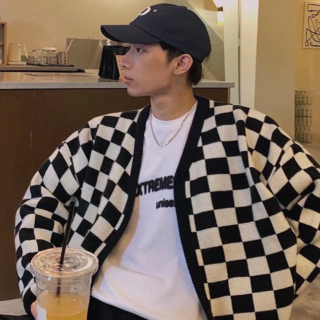 Áo Khoác Len Dáng Rộng Dài Tay Thiết Kế Mới Đơn Giản Thời Trang Dành Cho Nam