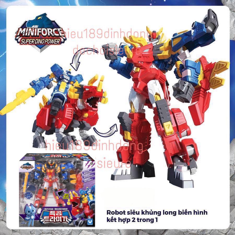 ROBOT SIÊU KHỦNG LONG BIẾN HÌNH KẾT HỢP 2 TRONG 1 BIỆT ĐỘI SIÊU NHÂN NHÍ