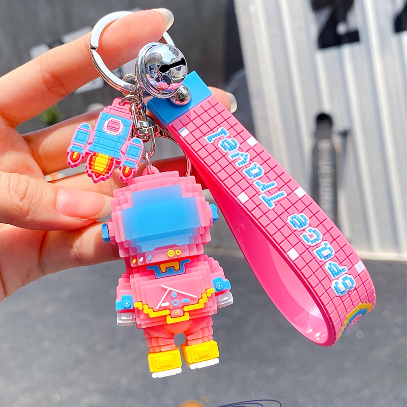 Móc khóa mô hình Lego Space Travel nhiều màu sắc làm quà tặng bạn bè người thân trang trí balo - Ráp