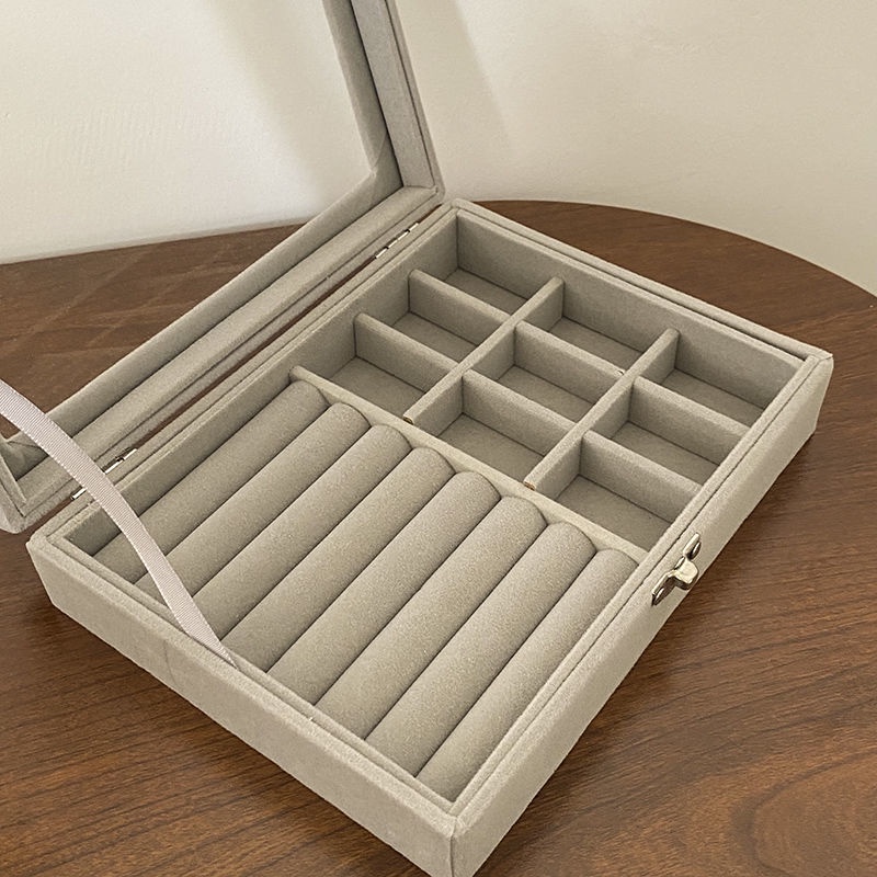 Hộp Lưu Trữ đồ Trang Sức Flannel Dung Lượng Lớn Vòng Cổ Hộp đựng Bông Tai Hộp đựng đồ Trang Sức Nâng Cao Hộp đựng đồng Hồ đựng Bụi Hộp đựng đồng Hồ