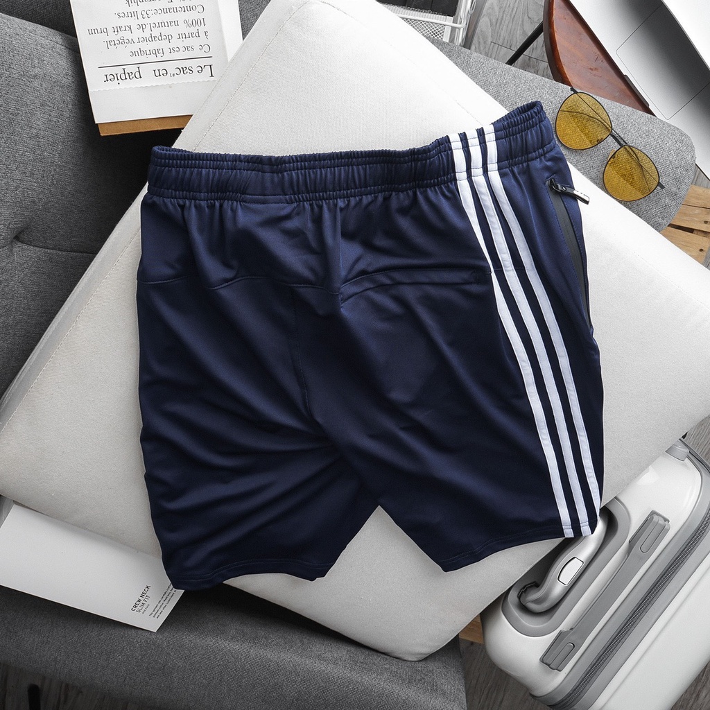 Quần short nam Thun Poly 2 DA ADAS Chất liệu thun dù dãn chính hãng cao cấp  VNXK