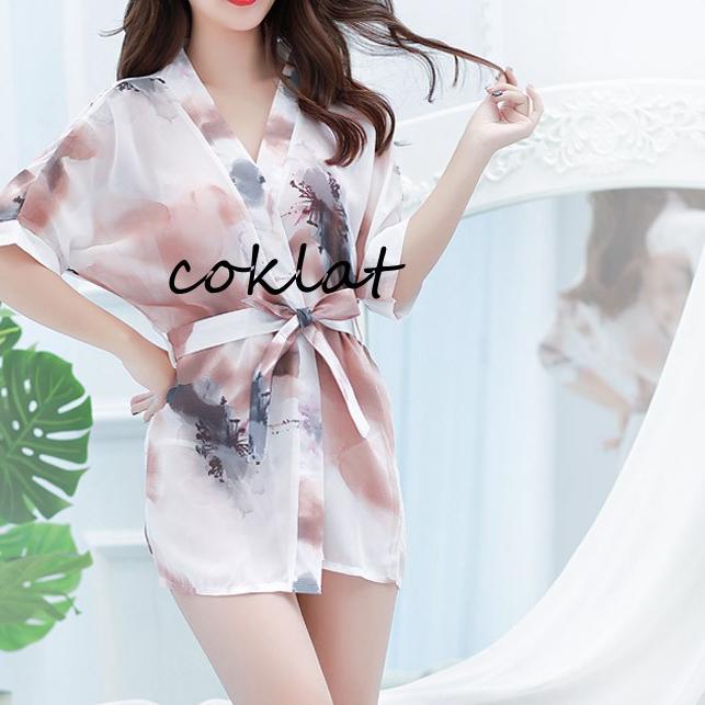 Giao Hàng Miễn Phí (RA-129)|Đầm Ngủ Kiểu Kimono Gợi Cảm Chất Liệu Chiffon A187-2 | BigBuy360 - bigbuy360.vn